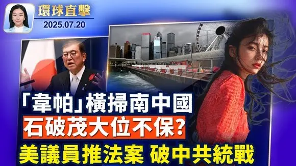 颱風「韋帕」橫掃中國南部,14級強風折斷大樹;日參院大選投票截止,執政黨料喪失過半多數;美議員推法案,要求華府終止北京姐妹市關係;法輪功反迫害26年,台法政醫界集會,推「反活摘」立法 |#新唐人
