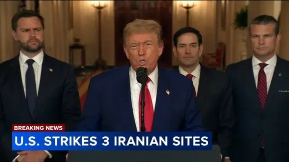 US steps into war between Israel and Iran, strikes 3 Iranian nuclear sites