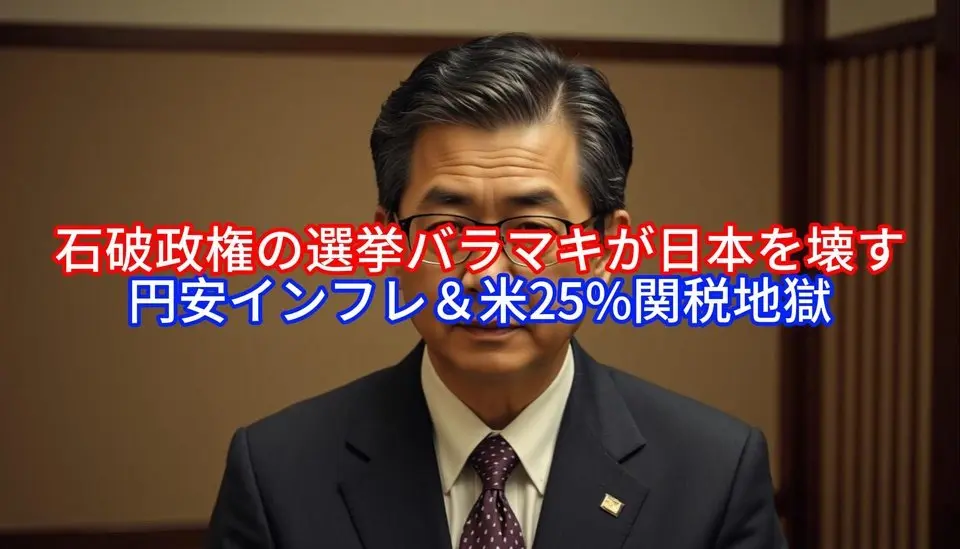 石破政権の選挙バラマキが日本を壊す，円安インフレ＆米25%関税地獄
