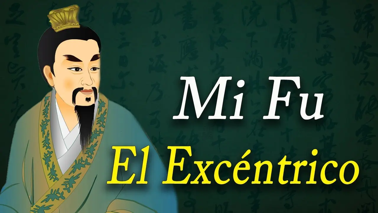 El excéntrico calígrafo y pintor Mi Fu del fragante país budista.