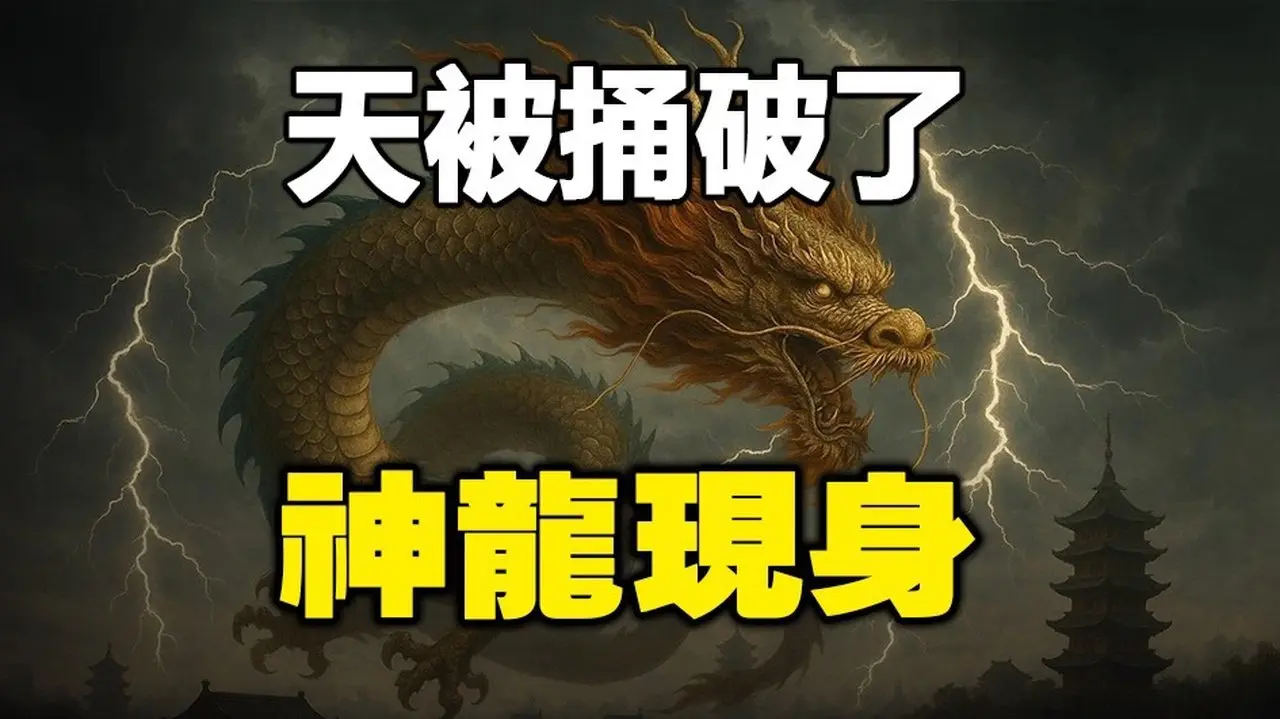 🔥🔥大连天空满天都是窟窿❗天被捅破了❓群龙现身 南京广州拍到龙在天上飞❗