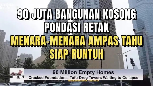 90 JUTA BANGUNAN KOSONG, PONDASI RETAK — MENARA-MENARA AMPAS TAHU SIAP RUNTUH.