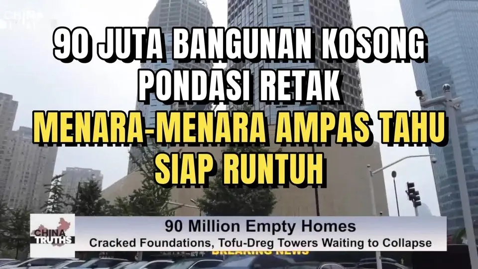 90 JUTA BANGUNAN KOSONG, PONDASI RETAK — MENARA-MENARA AMPAS TAHU SIAP RUNTUH.