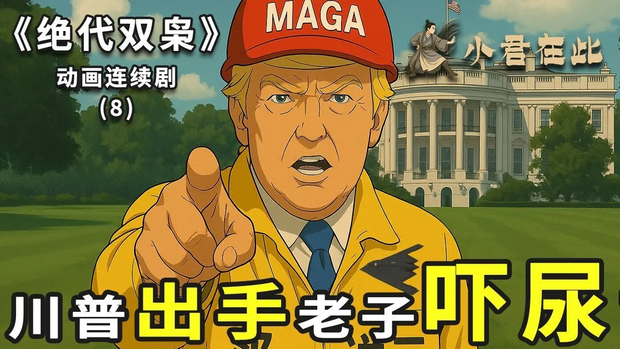 川普出手，老子嚇尿！《絕代雙梟》第8集：《嚇尿》 ～ 新三國演義動畫連續劇 | 川普 | 習近平 | 以色列 | 伊朗