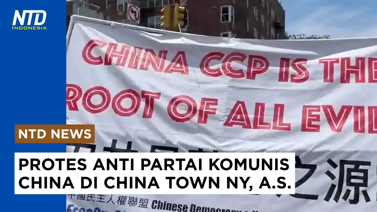 Diaspora Tionghoa Protes Partai Komunis China di Flushing, NY #komunisme #partaikomunischina