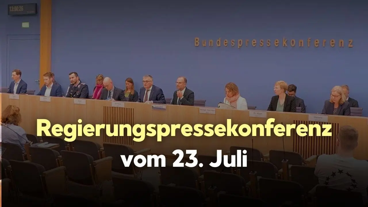 Regierungspressekonferenz vom 23.Juli: Rüstungsindustrie | Gaza-Konflikt | Antikorruptionsbekämpfung