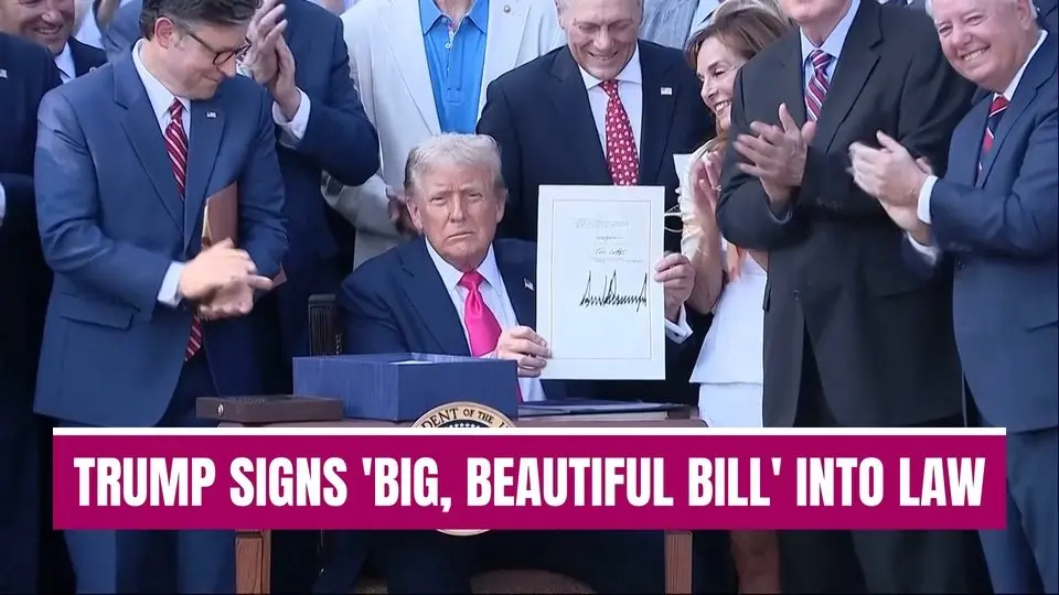 Trump Signs His Tax and Spending Cut Bill at the White House July 4 Picnic