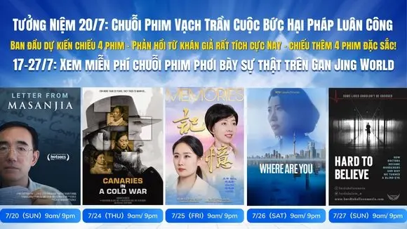 Triển lãm Phim 20/7: Phơi bày cuộc bức hại Pháp Luân Công