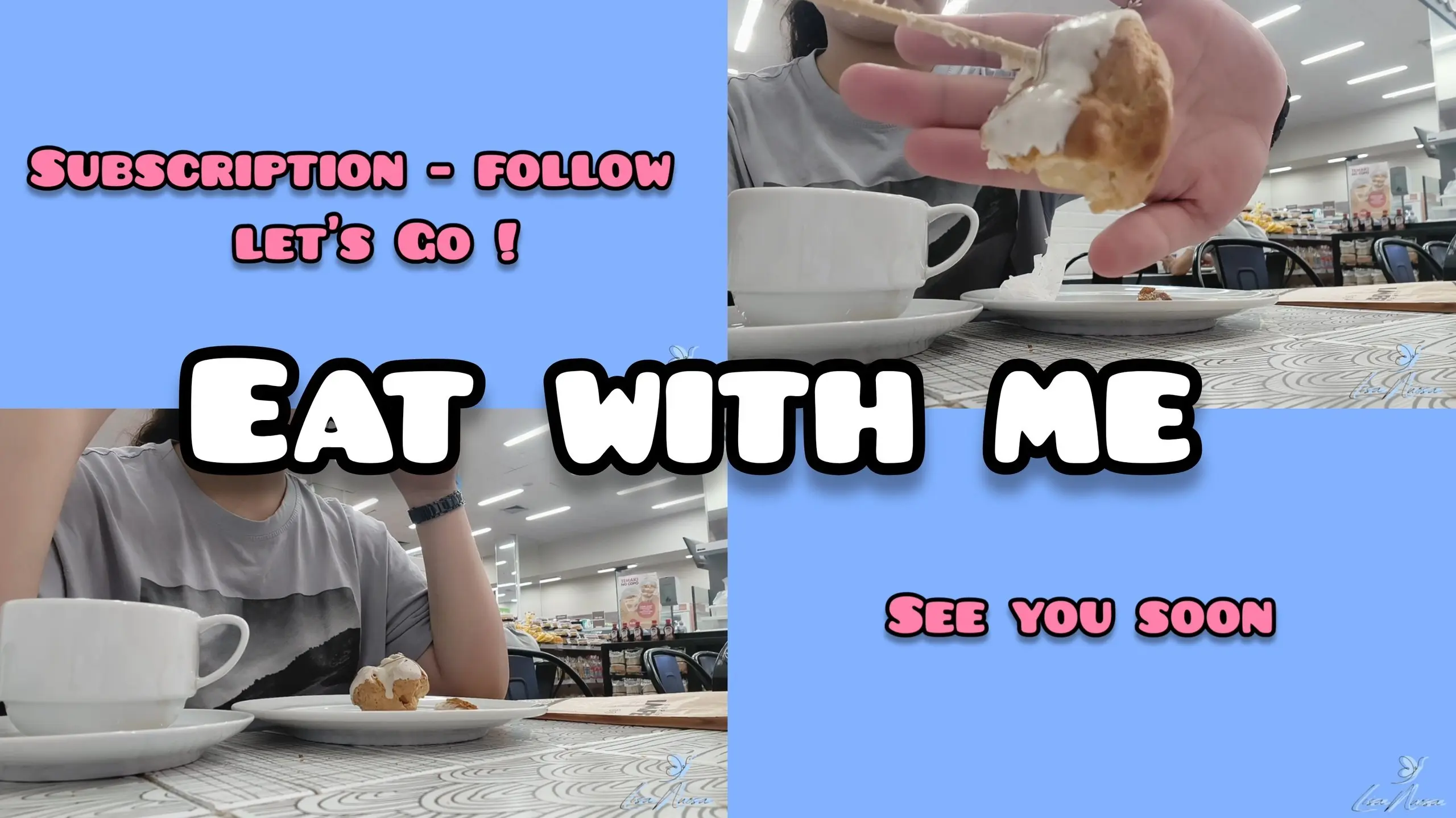 Eat with lisanuosa - Supermarket snake, hot dog, puff and coffee