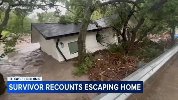Survivor recounts escaping home during Texas floods