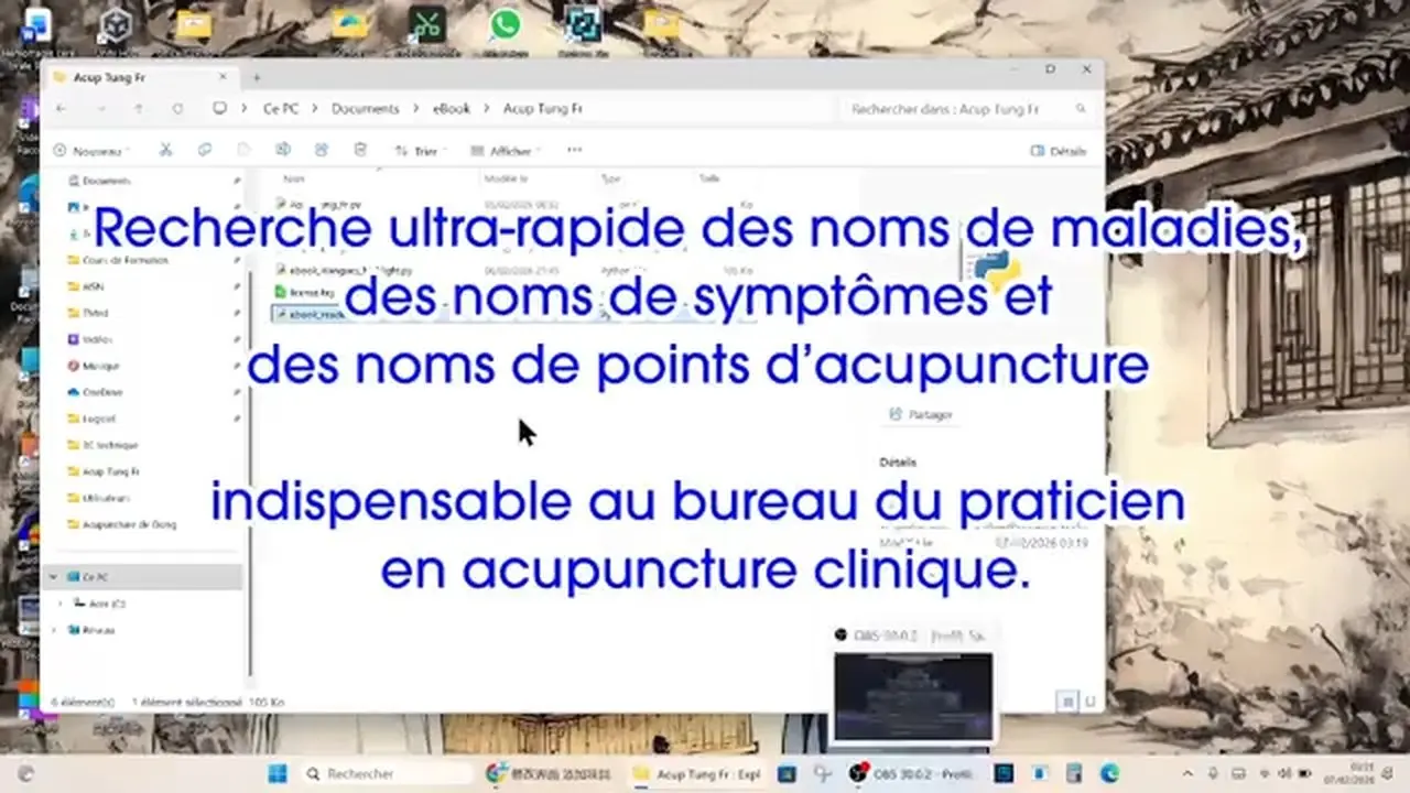 eBook Acupuncture Tung en Francais, Recherche ultra-rapide des noms de maladies, de symptômes et de points d’acupuncture