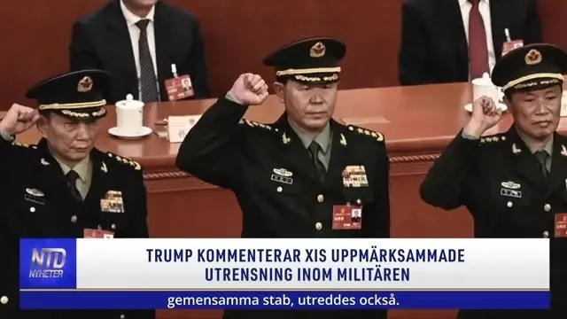 Trump kommenterar Xis uppmärksammade utrensning inom militären