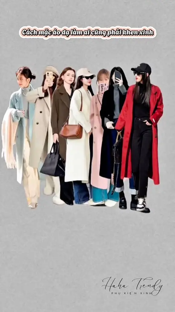  Phối áo dạ chuẩn bài mặc Tết 