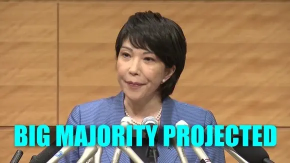 Takaichi's LDP Projected to Win Big Majority in Japan Election